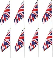 BESPORTBLE 50pcs Handheld UK Flag Premium Britain Cheering Flags for Sports Events Home Decoration Wear-Resistant for Waving Showing Your Love for UK