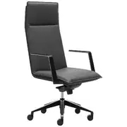 Mirage Executive Genuine Leather High Back Chair Black