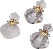 KitBeads 1 pc Natural Stone White Jade Perfume Bottle Pendants Gemstone Charm Pendant for Jewelry Making