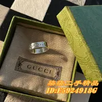 在飛比找蝦皮購物優惠-GUCCI 古馳 Ghost 925純銀戒指 窄版骷髏頭戒指