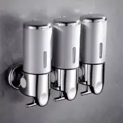 Wall Mounted Shower Dispenser for Shampoo, Conditioner & Soap - Bathroom Pump
