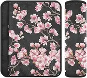 Joitme Pink Cherry Blossom Two Packs Seat Belt Padding, Shoulder Strap Pad Small, Suitable for Various Uses, Shoulder Pad for Bag Strap
