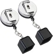 JOINPAYA 2Pcs Retractable Chalk Holder for Billiards Pool Durable Clip Accessory for Snooker Conveniently Fits Standard Chalk for Home Commercial Use