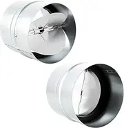 YAYODS Pack of 2 Insert Backflow Valve DN 100 mm – Galvanised Steel Automatic Backflow Valve Extractor with Sealing Rubber – Backflow Flap Valve Insert for Ventilation Ducts in Ventilation Pipes