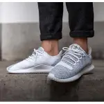 ADIDAS ORIGINALS TUBULAR SHADOW 灰白 編織 小350 情侶鞋 BB8941