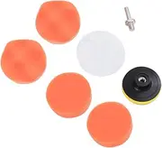 6pcs Wave Polishing Pads Kit for Car Detailing Woolen Buffing Discs with Drill Adapter for High Gloss Finish and Swirl Results