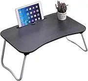 Laptop Lap Bed Table Foldable Breakfast Tray Notebook Desk Reading Holder Sofa Black Small Foldable Computer Desk Efficency