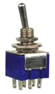 50pcs 6-Pin DPDT ON-OFF-ON Toggle Switch 6A 125VAC