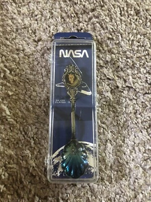 NASA Silver Plated Collector Spoon Kennedy Space Center Vintage 1988 In Case
