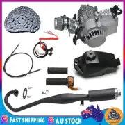 Complete 49CC 2 Stroke Engine Motor Kit For Mini Dirt Pocket Bike ATV Quad Buggy