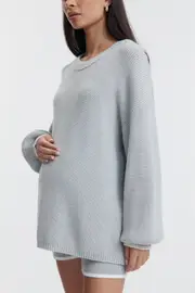 Cosy Knit Jumper II (Misty Blue)