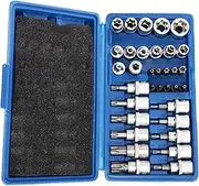 34-piece Steel Star Socket Set e Spanner Toolkit Torque Wrench External Socket Rust-proof Easy to Use