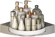Shower Caddy Corner NO-Drilling Bathroom Corner Rack, 360° Rotate Shower Organizer Shelves Shower Shelf Storage Basket Wall Mounted Shower Lazy Susan Organizer Turntable for Bathroom Storage/1378