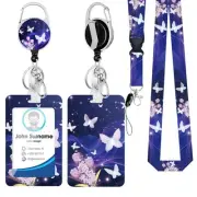 Id Badge Holder with Lanyard,Cute Badge Holder with Retractable Reel Clip,Wor...