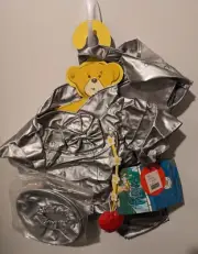 NEW Build a Bear Workshop Oz Tin Man 5 Piece Metallic Outfit Hat Top with Heart