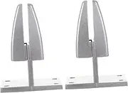 HOODANCOS 2pcs Desktop Bezel Clip Sneeze Guard Clamp Desk Partition Clamp Desk Divider Clip Furniture Partition Clamp Screen Baffle Clamp Office Desk Baffle Clamp Silver Aluminum Alloy