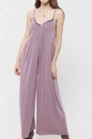 UO Gallant Ruffle Wide Leg Jumpsuit