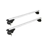 Universal Car Roof Racks Pod Aluminium Cross Bars Adjustable 108cm Silver