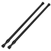 2 Pack Tension Curtain Rod 15.7-28 Inch, Small Short Adjustable Extendable