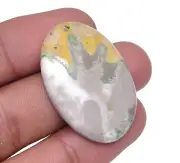31.35Ct 100%Natural Yellow Bumble Bee Jasper Oval Cabochon Gemstone