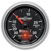 Autometer Boost/Vacuum Gauge - 30 inHg/30 PSI, 2 1/16 Inch, AU3677