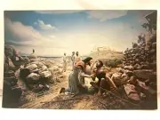 Jesus Christ Healing the Blind Man Prince of Peace Memorial PA John 9 Postcard