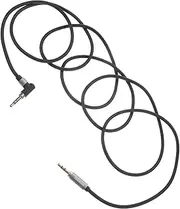 ETHZZLE 2pcs Male to Male Audio Extension Cable Elbow Design Durable Aux Cord for Car Stereo Phone Tablet Speaker Home Theater Tangle Weaving Cord