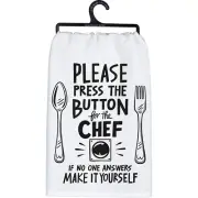 Please Press Button For The Chef 28'' X 28'' Kitchen Towel