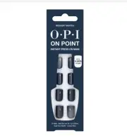 NEW OPI On Point Instant Press On Mani Nails Midnight Mantra Black 24ct