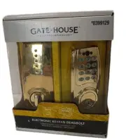 Electronic keypad deadbolt Gate House Brass Polished New SEE DESCRIPTION