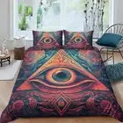 Doona Cover Set The Eye of God Printed Bedspreads Boy Man Home Textiles04