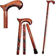 ANTIQUANA Walking Stick Cane Wooden Stick Handcrafted Best Wood for Mens and Women Senior Fancy Foldable Wooden Handle Walking Stick Cane Vintage Designer Handmade