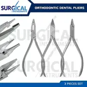 Set of 3 Orthodontic Pliers Omega Loop, Tweed Pliers & Bird Beak Pliers German G