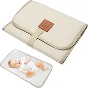 Baby Change Mat, 1 Pcs Baby Changing Mat, Baby Change Pad for Foldable Travel, Waterproof, Portable Change Mat for Washable, Wipeable, Nappy Change Mat for Home Travel Outside (White)