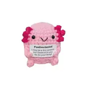 Crochet Axolotl Positive doll for gift, get well soon, motivational gift for her