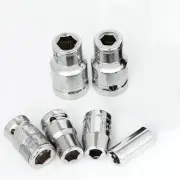 Setting Sleeve Socket Adapter Silver 1PC Bit Bottom Chrome Vanadium Steel