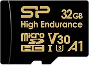 Silicon Power, Heavy Duty MicroSD Card, 32 GB, Class 10, UHS-1, U3, V30, A1, 4K Compatible, Repeated Recording, Dash Camera, Surveillance Camera, SP032GBSTHDV3V1HSP