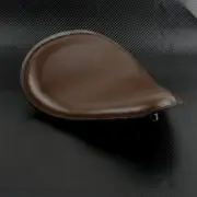 Motorcycle Brown Solo Driver Leather Seat Fit For Harley Yamaha Chopper Bobber