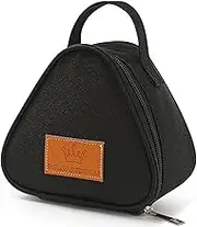 Toguma Triangular Insulated Bag Small Reusable Snack Bags Sandwich Bag with Handle and Zip Lunch Box for Women Men Food Container for Work Picnic (Black)