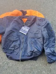 NEW MA-1 Alpha Industries US Army Pilot Flight Military Bomber AF Jacket N Blue