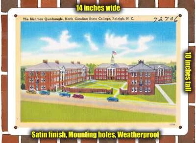 Metal Sign - North Carolina Postcard - The Irishman Quadrangle, North Carolina