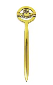 Exclusively Irish Claddagh Brass Letter Opener - Polished brass