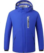 [Chengde] Heating Jacket Heating Cotton Electric Jacket Outdoor Mountaineering Suit Cold Proof Clothing,Blue,XXL