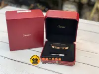 在飛比找Yahoo!奇摩拍賣優惠-《當肯二手名品》CARTIER 玫瑰金 k金 LOVE 手環