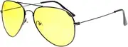[Wonzone] Mens Night View Night Vision Polarized Glasses Driver's Yellow UV400 Driving Sunglasses Goggles (Grey25)