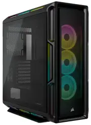 Corsair iCUE 5000T RGB ATX Mid-Tower Case, USB Type-C, 160 RGB LED, Rapid Route, Maximum Cooling, Tool Free Hinged Side Panels, Black