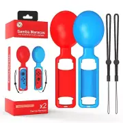 Samba Maracas For NSW/NSW OLED joypads (joypad Not Included) 2pc Red Blue