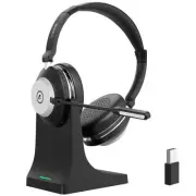 Wireless Headset with Microphone for PC,Bluetooth Headset with AI Noise Cance...