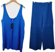 11 Honore Christina Split Front Knit Tunic & Celia Cropped Wide-leg Pant 18/20