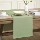 Basic Linen Style Table Runner, 14 x 60 Inch Sage Green, Rustic Farmhouse Gre...